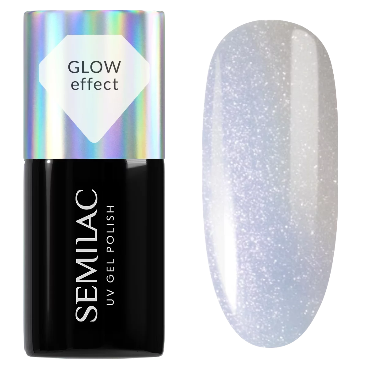 986 Semilac Ημιμόνιμο βερνίκι Milky Blue Glow 7 ml