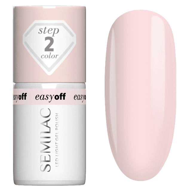L02 Semilac EASY OFF Βερνίκι νυχιών LED LIGHT Milky Pink 7 ml